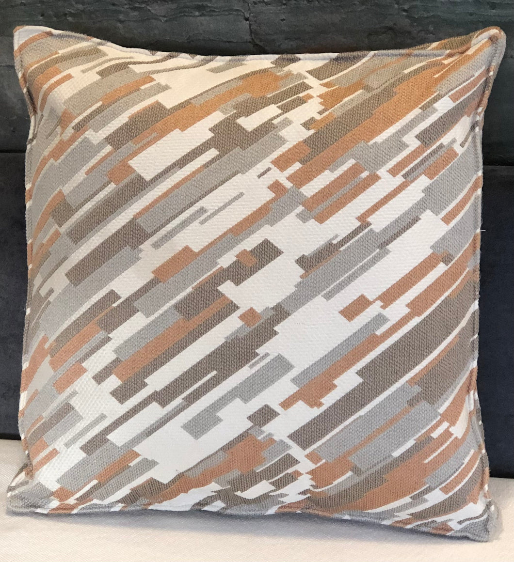 Decorative geometric terry cushion 50x50cm