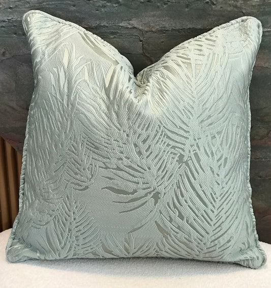 Coussin carré vert eau